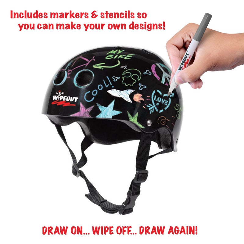 Wipeout Dry Erase Kids Helmet â€“ Ideal for Bike, Skate, Scooter, in-Line Skating and Rollerblading - Image 2